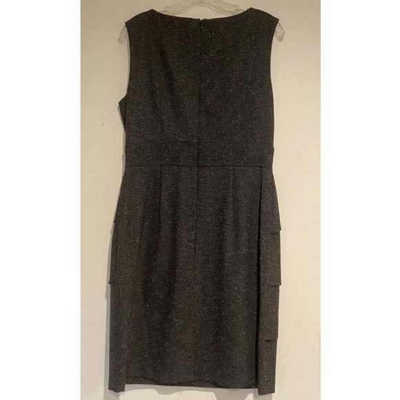 Connected Apparel Layered Front Faux Pearl Neck Dress - Black NWOT - Picture 2 of 6